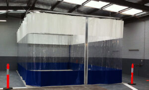 Wash Bay Screens - PVC Screening and Factory Dividers - Ecoshield